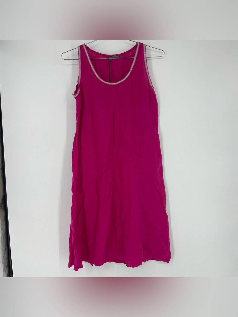Piazza Del Tempio Linen Dress pink Sleeveless Lagenlook Italy M sleeveless